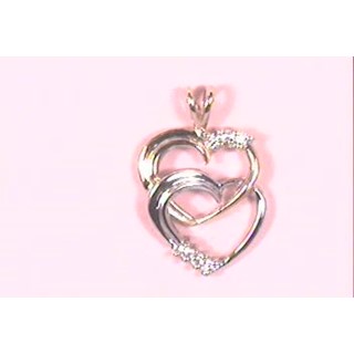 10k WG Diamond Pendant No Chain Rd 6-1.5mm Mel:F60