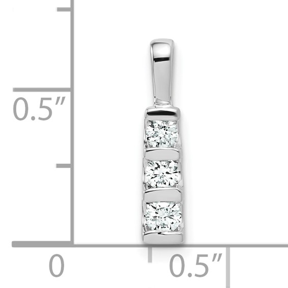 10kw Diamond 3 Stone Pendant