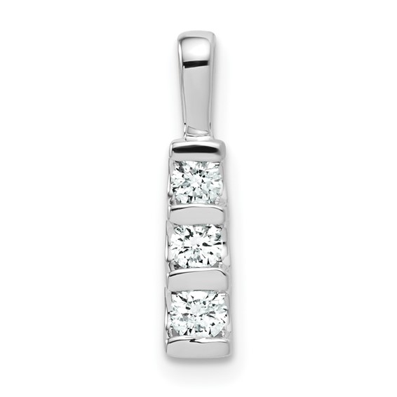 10kw Diamond 3 Stone Pendant