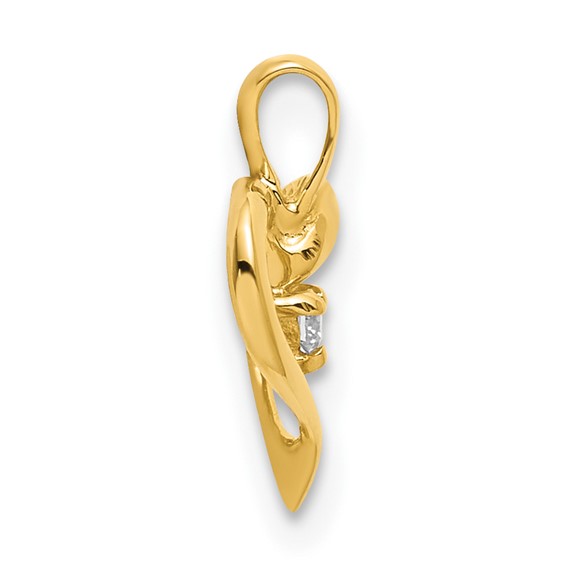 10ky Diamond Heart Pendant