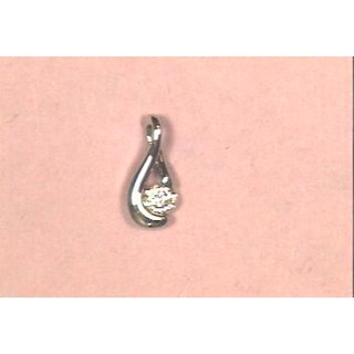10ky Diamond Pendant -No chain 1-.10 RD DIA. - Dia:F53