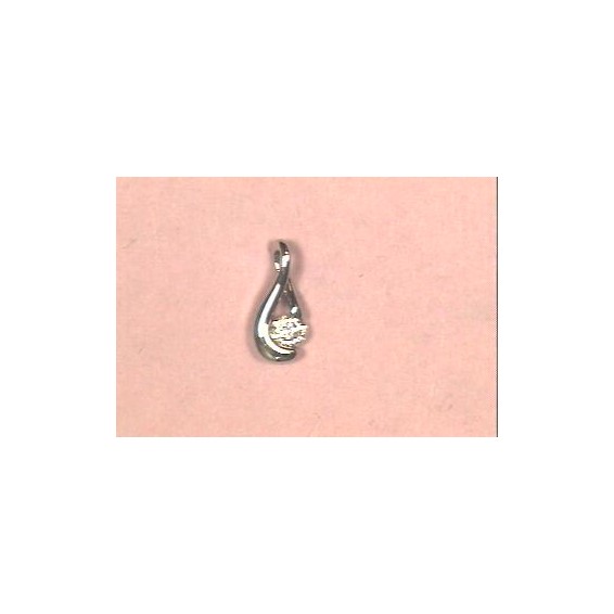 10ky Diamond Pendant -No chain 1-.10 RD DIA. - Dia:F53