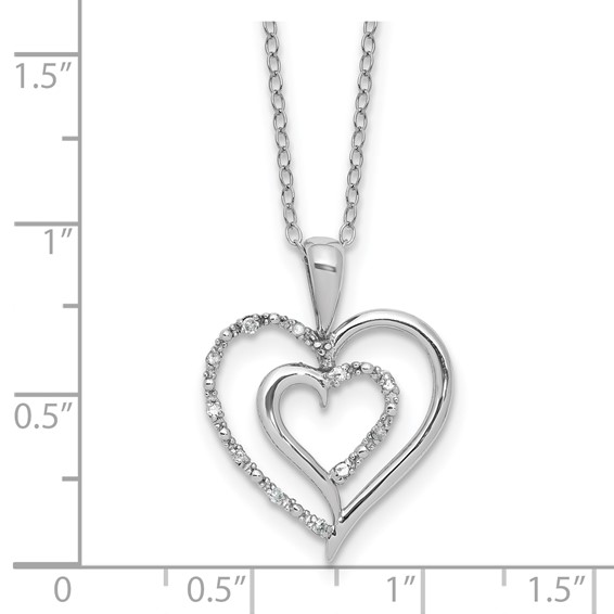 SS Diamond Heart Pendant Necklace