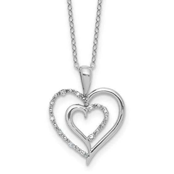 SS Diamond Heart Pendant Necklace