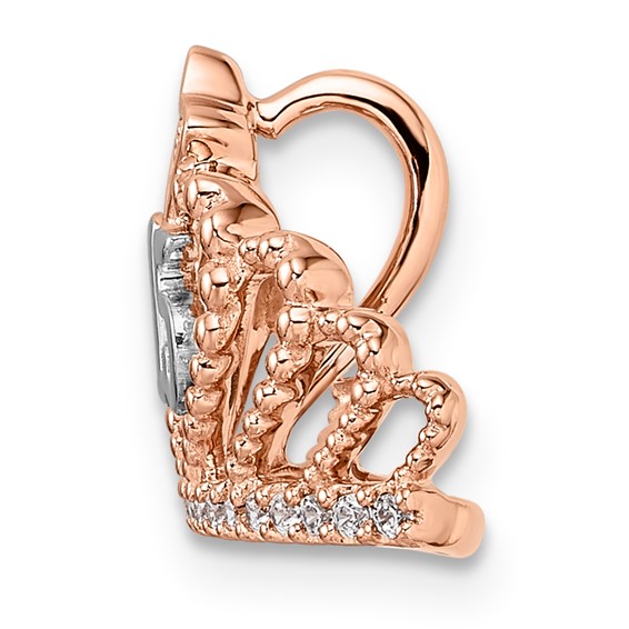 10K Tri-Color "15" Pendant w/Chain