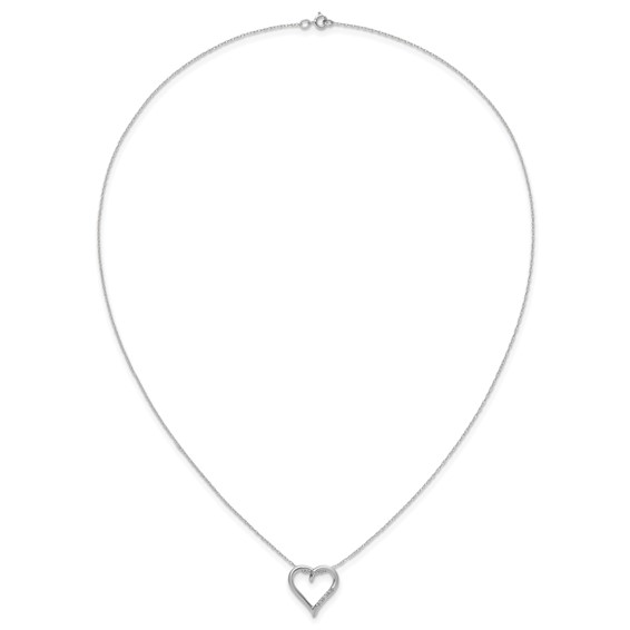 10kw Diamond Heart Pendant Necklace, 3 - .005 Rd Dias - Dias:S43