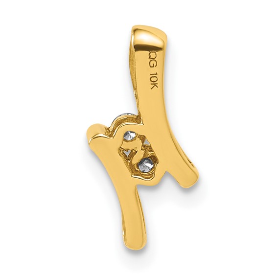 10ky Diamond Pendant, 2 - .05 RD DIAS - Dia: RDG-I3
