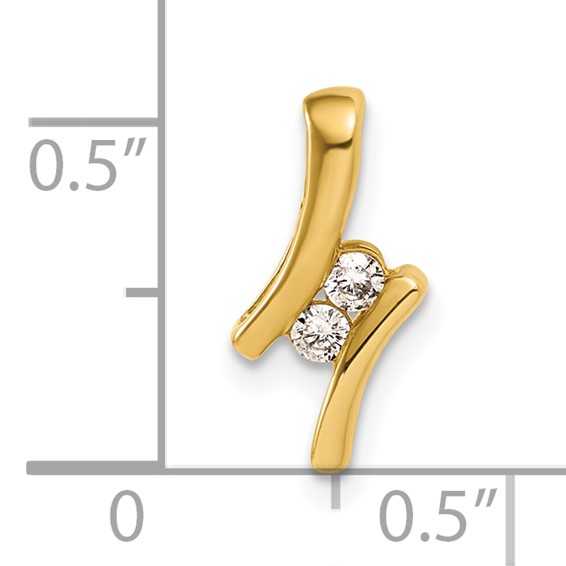 10ky Diamond Pendant, 2 - .05 RD DIAS - Dia: RDG-I3