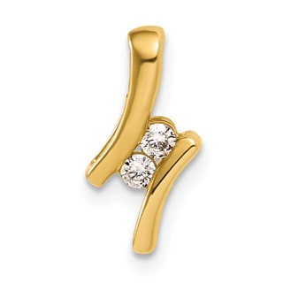 10ky Diamond Pendant, 2 - .05 RD DIAS - Dia: RDG-I3