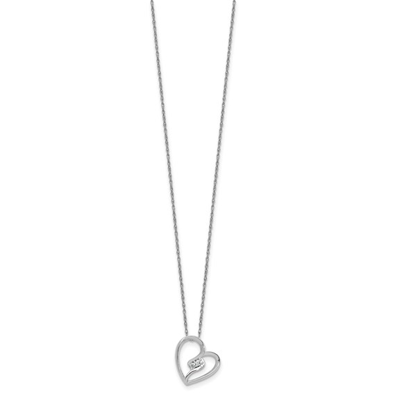 10kw Diamond Heart 18" Necklace