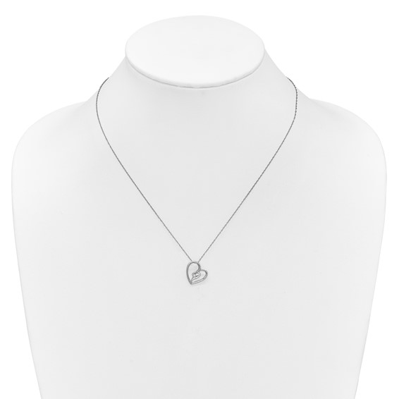 10kw Diamond Heart 18" Necklace