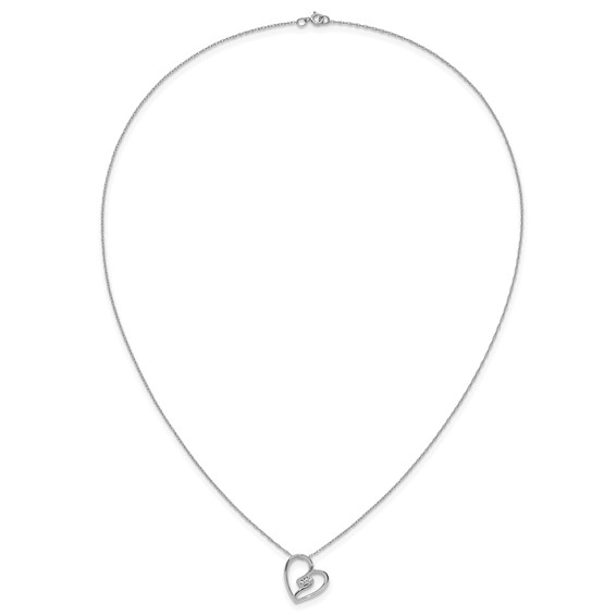 10kw Diamond Heart 18" Necklace