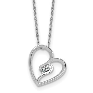 10kw Diamond Heart 18" Necklace