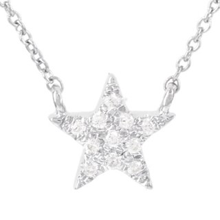 Sterling Silver Diamond Star Necklace - Mel:S43