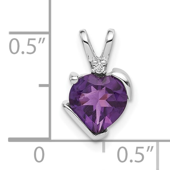 10kw Diamond and AM Heart Pendant -7X7 HS AM- Mel:F53