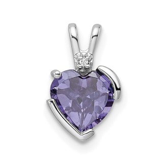 10kw Diamond and AM Heart Pendant -7X7 HS AM- Mel:F53