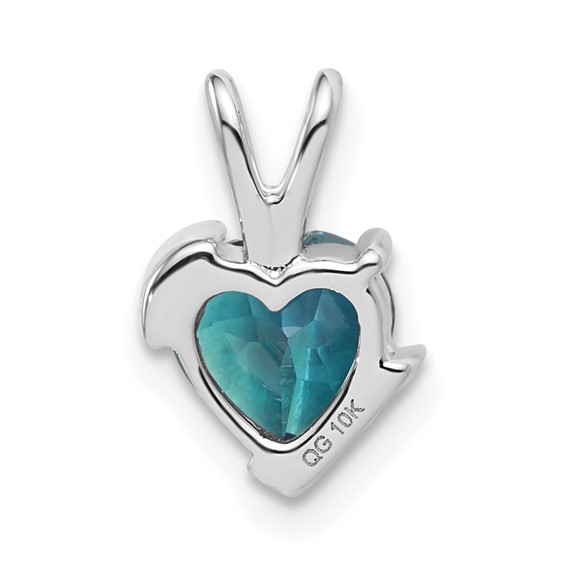 10kw Created Alexandrite and Diamond Pendant