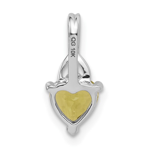 10kw Peridot and Diamond Pendant