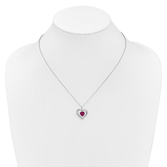 SS Created Ruby & Diamond Pend