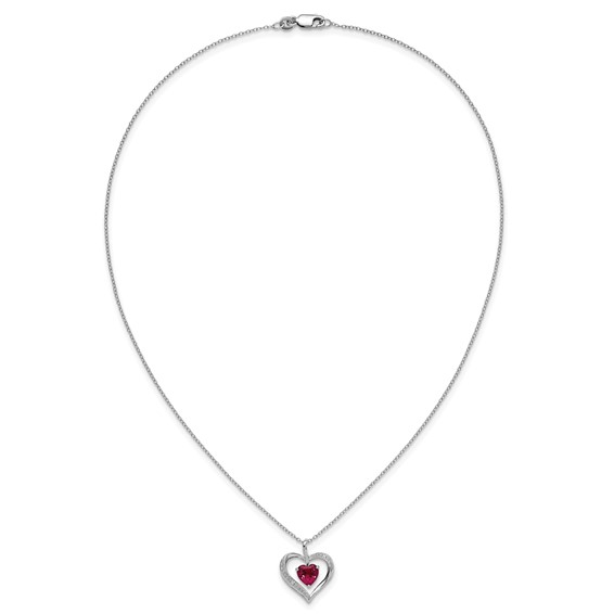 SS Created Ruby & Diamond Pend