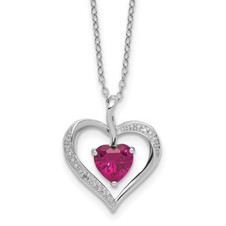 SS Created Ruby & Diamond Pend