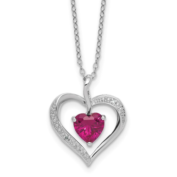 SS Created Ruby & Diamond Pend