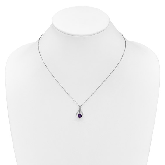 SS Amethyst & Diamond Pend