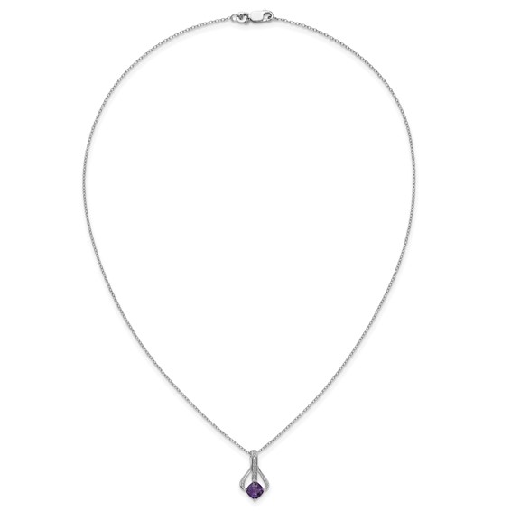 SS Amethyst & Diamond Pend