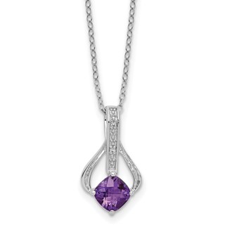 SS Amethyst & Diamond Pend