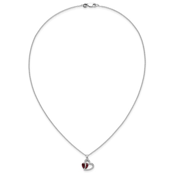 SS Created Ruby & Diamond Pend