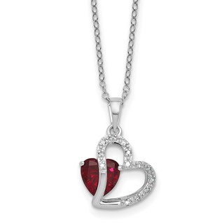 SS Created Ruby & Diamond Pend