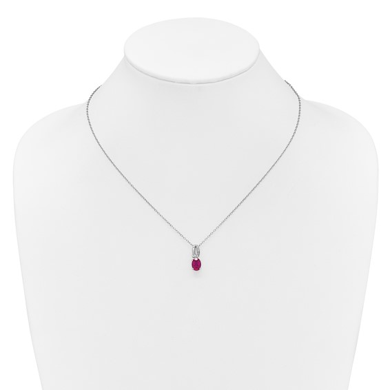 SS Created Ruby & Diamond Pend