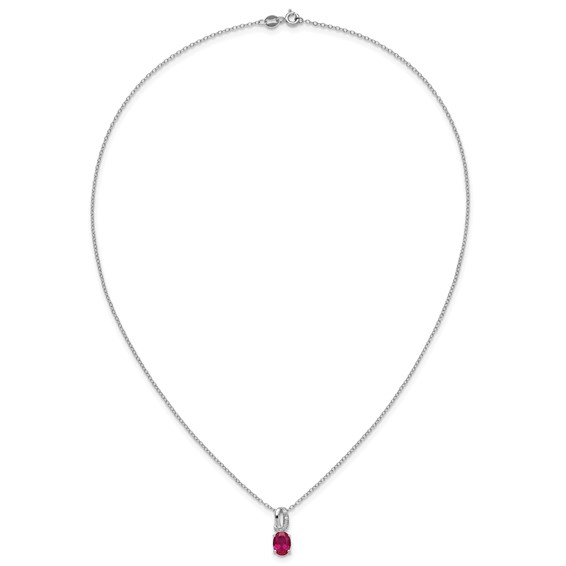 SS Created Ruby & Diamond Pend