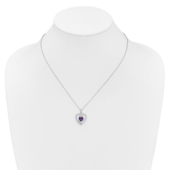 SS Amethyst & Diamond Pend