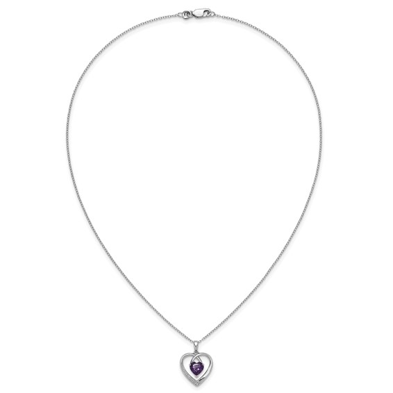 SS Amethyst & Diamond Pend