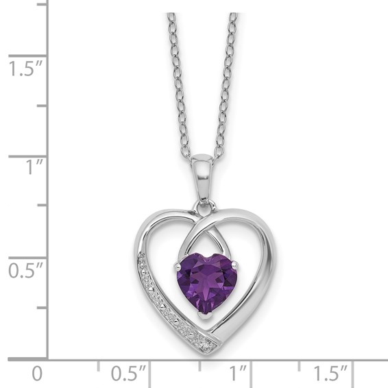 SS Amethyst & Diamond Pend