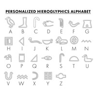 Sterling Silver Rhodium-plated Egyptian Hieroglyphics Pendant view 3