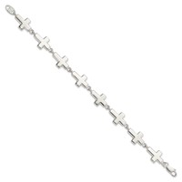 Sterling Silver Crosses Bracelet view 2