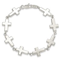Sterling Silver Crosses Bracelet view 4