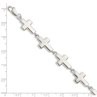 Sterling Silver Crosses Bracelet view 3