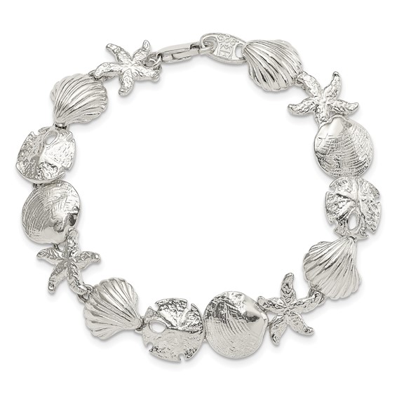 Sterling Silver Seashells Bracelet