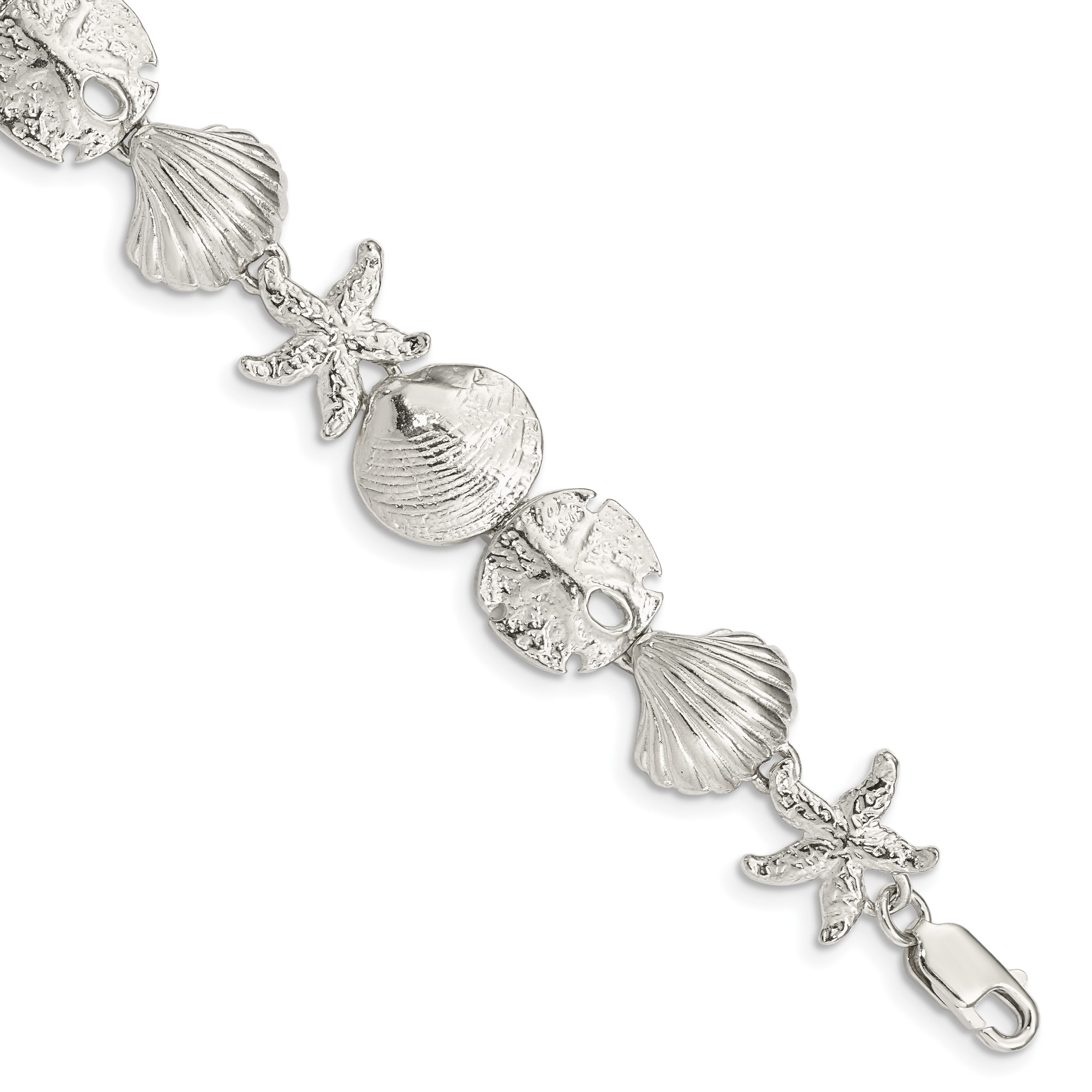 Sterling Silver Seashells Bracelet (QA28-7)