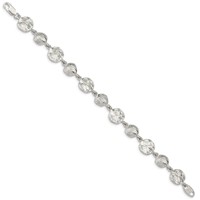 Sterling Silver Polished Seashells and Sand Dollars Bracelet, 7" view 2