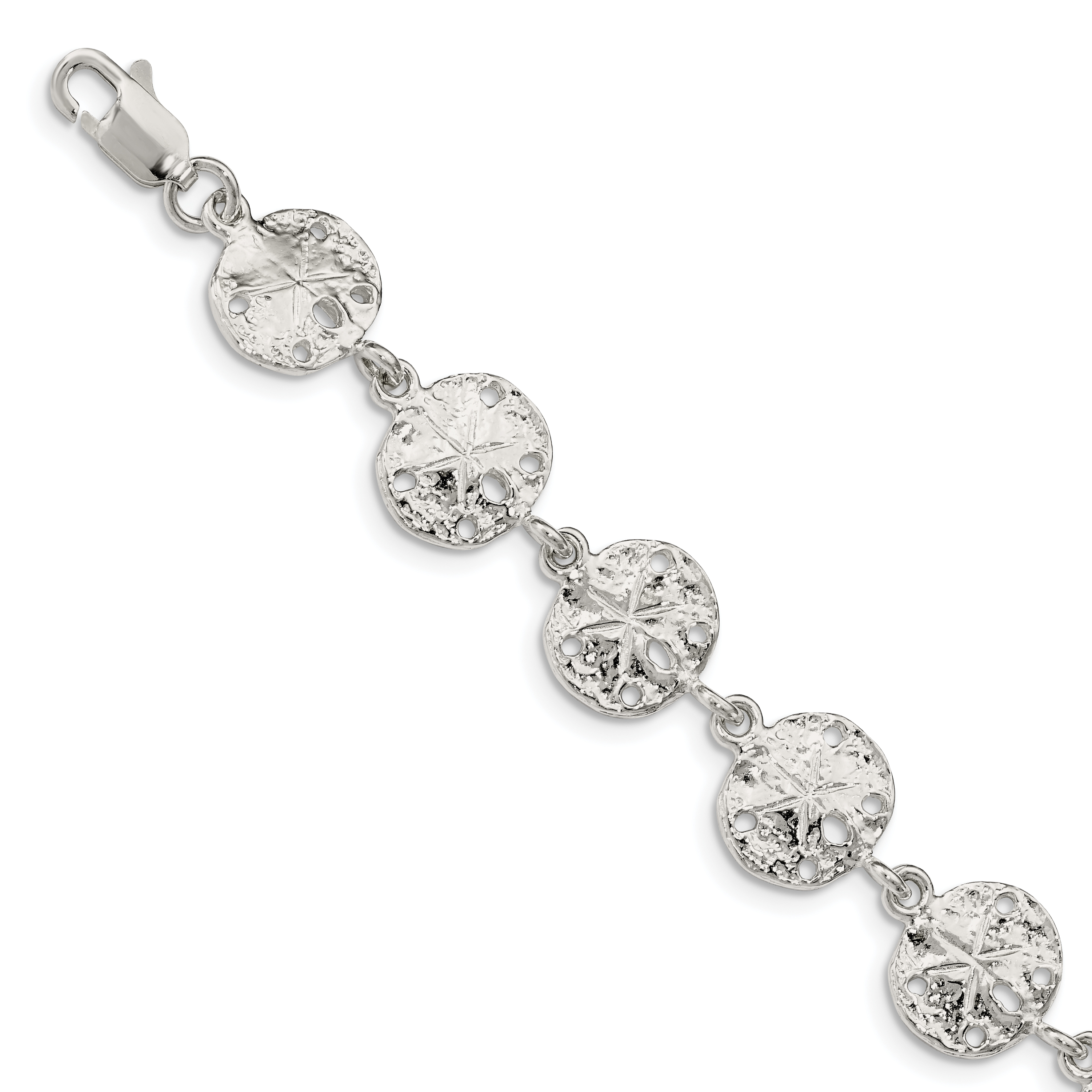 Sterling Silver Sand Dollars Bracelet (QA32-7)