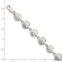 Sterling Silver Polished Sand Dollars Bracelet - 7in view 3