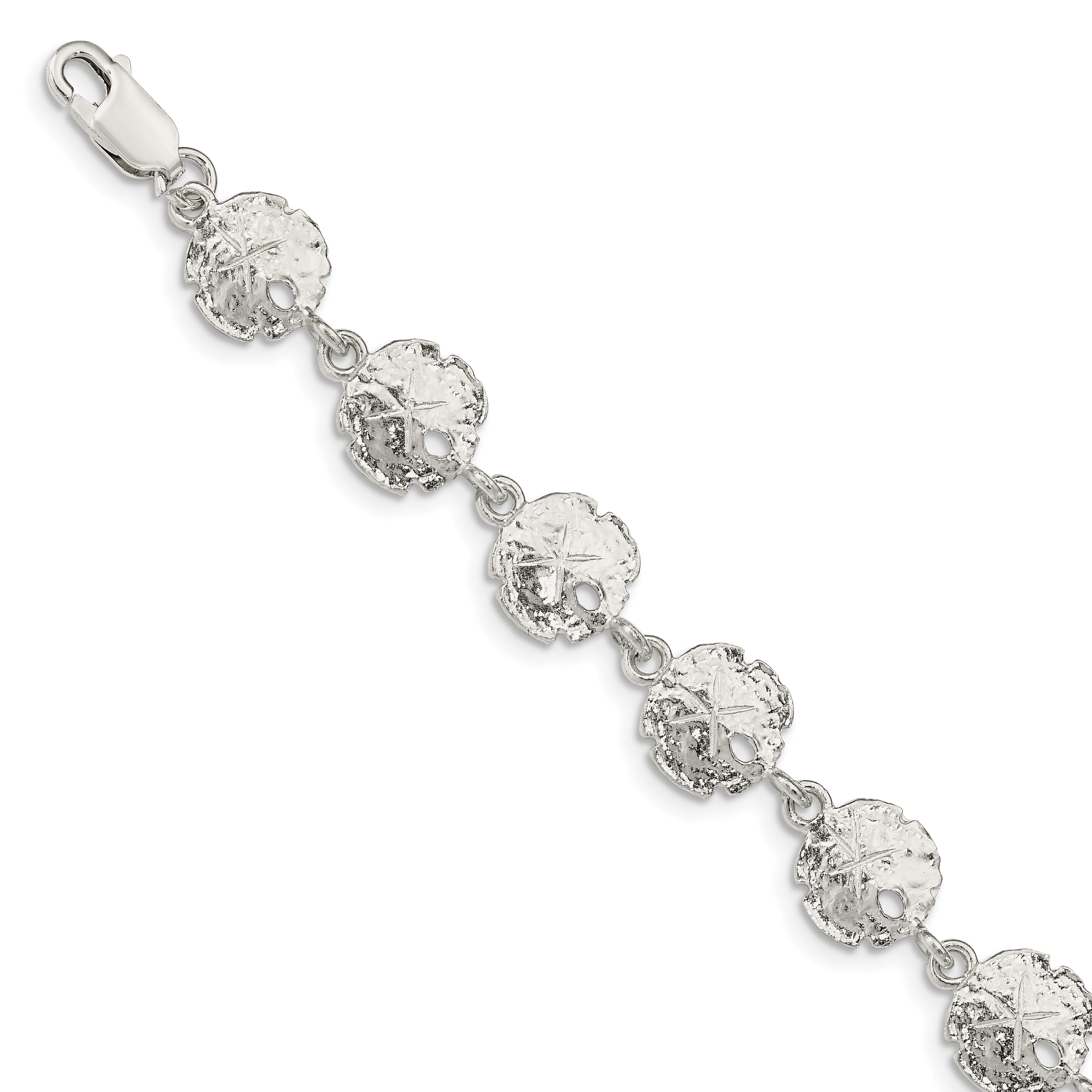 Sterling Silver Sand Dollars Bracelet (QA33-7)