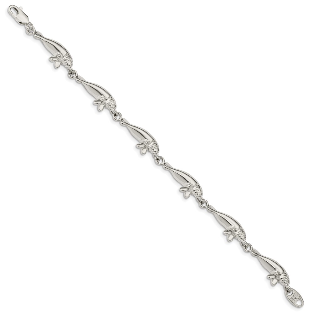 Sterling Silver Manatees Bracelet (QA36-7)