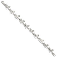 Sterling Silver Polished Horses Bracelet - 7in view 2