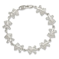 Sterling Silver Polished Frogs Bracelet - 7in view 4