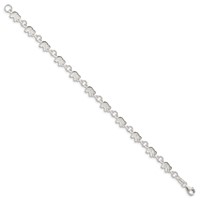 Sterling Silver Polished Elephants Bracelet, 7.5" view 2